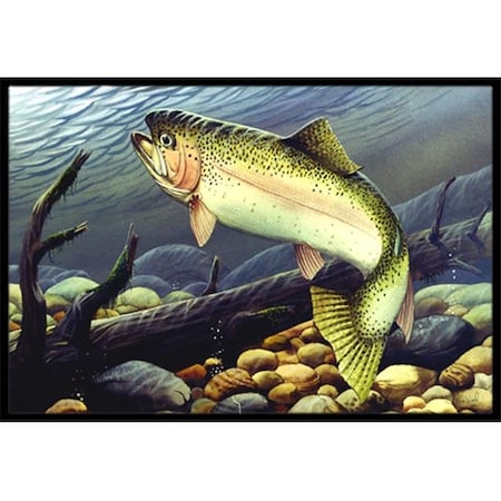 Carolines Treasures Carolines Treasures PTW2039JMAT Rainbow Trout Indoor & Outdoor Mat; 24 x 36 in. PTW2039JMAT